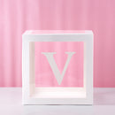 Staraise Transparent Letter A-Z Box Custom Baby Name Balloon Box Girl Boy Baby Shower Decorations Baby 1st Birthday Party Decor