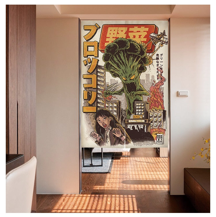 Japanese Style decorative door curtain fabric cloth home screens partition bathroom sushi kitchen restaurant curtains