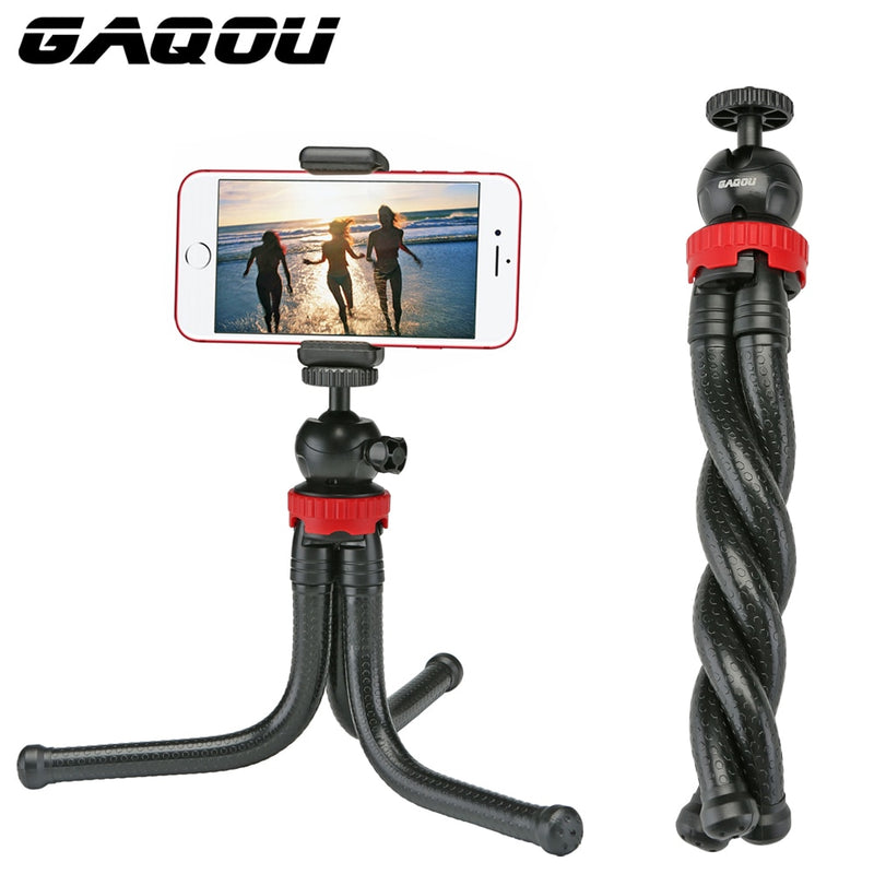 GAQOU Tragbares Stativ Flexible Octopus Reise Mini Handy Stativhalterung Einbeinstativ Selfie Stick Für iPhone DSLR Kamera Gopro