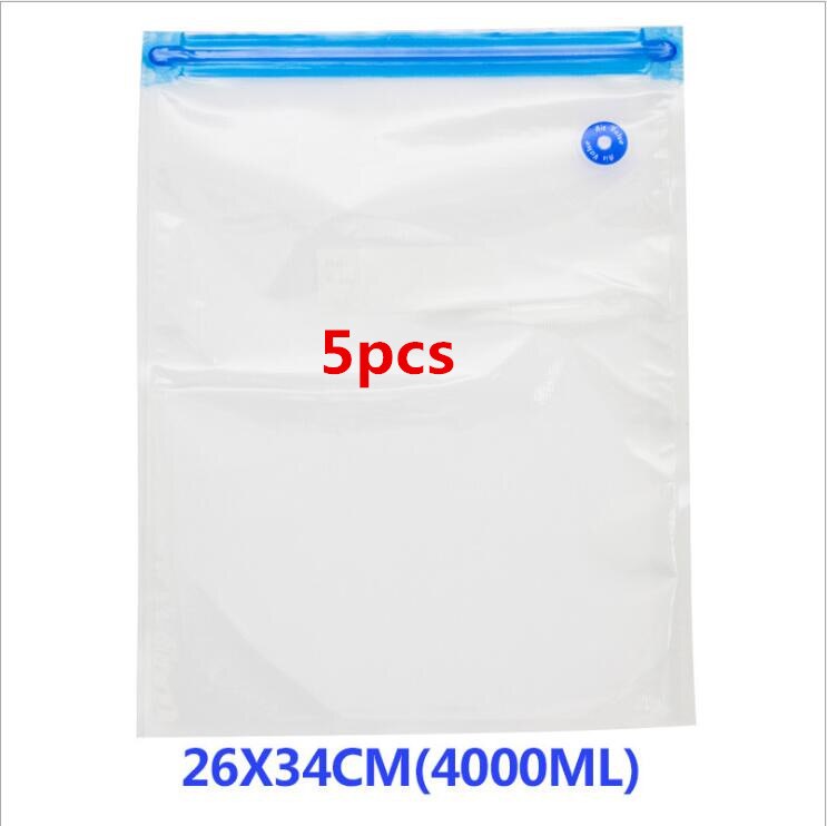 Kitchen Food Vacuum bag 5 Size available Pumping vacuum Sealer bag for Fresh-keeping/Food Storage Reusable bag Vacuum packaging