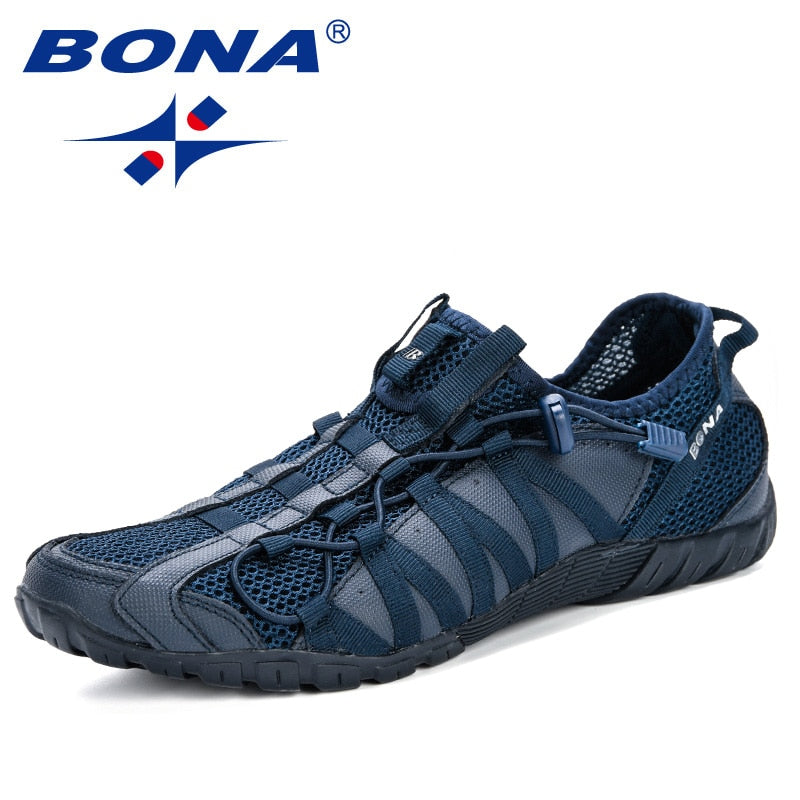 BONA, nuevos y populares Zapatos informales para hombre, ligeros, cómodos, transpirables, zapatillas para caminar, Tenis para hombre, Zapatos femeninos