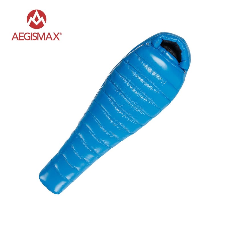 AEGISMAX 95% plumón de ganso blanco momia Camping saco de dormir frío invierno ultraligero diseño deflector Camping empalme FP800 G1-G5