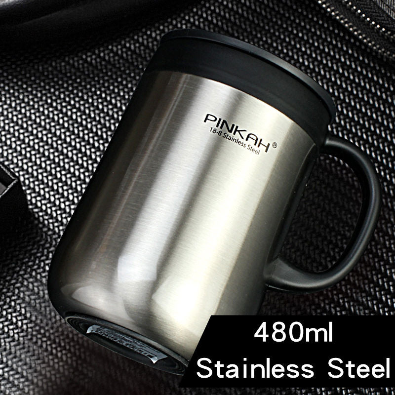 Pinkah 400ML 304 Stainless Steel Thermos Mugs Office Cup With Handle With Lid  Insulated Tea mug  Thermos Cup Office Thermoses