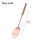 1PCS Cookware Stainless Steel Rose Gold Kitchen Utensils High-grade Kitchen Tool Functional Serving Spoon Soup Ladle Spatula