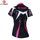 X-Tiger Women Cycling Jerseys Summer Short Sleeve Cycling Jerseys Mountain Breathable Bicycle Jersey Quick-dry Bike Jerseys