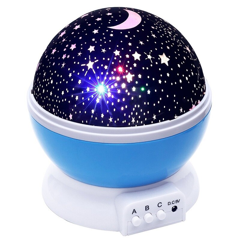 Novelty Luminous Toys Children Bedroom Moon Starry Sky LED Night Light Projector Battery USB Night Light Creative Party Toy Gift