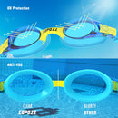 COPOZZ Swimming Goggles Kids Age 3-10 Waterproof Swimming Glasses Clear Anti-fog UV Protection Soft Silicone Frame and Strap