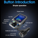 1.8 inch Color Display Bluetooth-compatible Handsfree Car Kit 3 USB Port QC3.0 Car Charger FM Transmitter Car MP3 Music Player