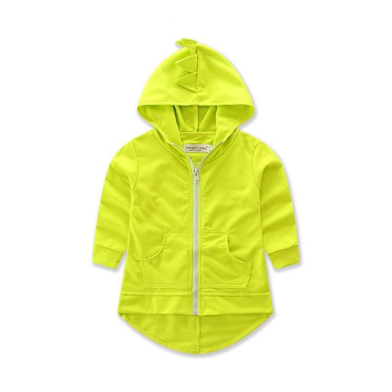 Hooded Baby Boys Girls Coat 2-7 Years Cotton 3D Dinosaur Sweatshirt Kids Children Outwear In Spring Autumn KF709