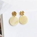 Pendientes de mujer temperamento geométrico Irregular de restauración de formas antiguas pendientes redondos pendientes de Metal al por mayor 002