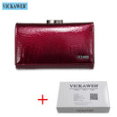 VICKAWEB Mini Women Purses Alligator Hasp Ladies Wallets Purse Woman Fashion Short Genuine Leather Wallet Women Small Wallet