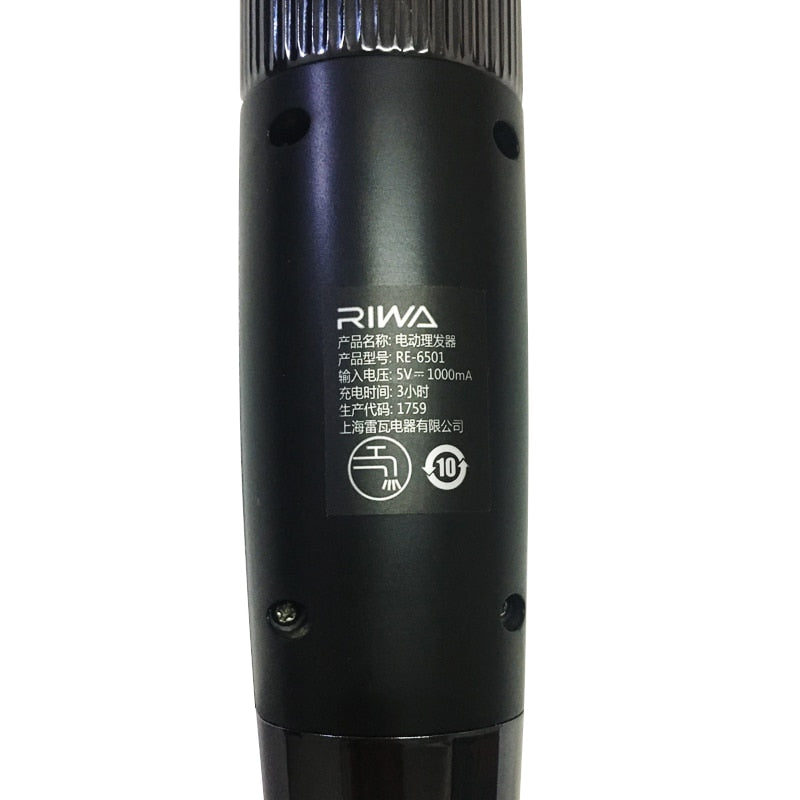 Cortadora de pelo RIWA, recortadora profesional, pantalla LCD, máquina para cortar cabello de carga rápida para hombres, cortadora de peluquero lavable para corte de pelo 6501