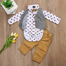 Citgeett Gentleman Kleinkind Baby Jungen Formelle Fuchsanzug Bowknot Weste Gelbe Hose Fliege Smoking Lässige Outfits Herbst Set 2017