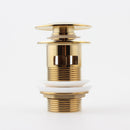 Fregadero de lavabo dorado Ranurado Pop Up Desagüe de residuos Latón 1 1/4 Botella Trampa P-TRAP Kit con rebosadero 11-096