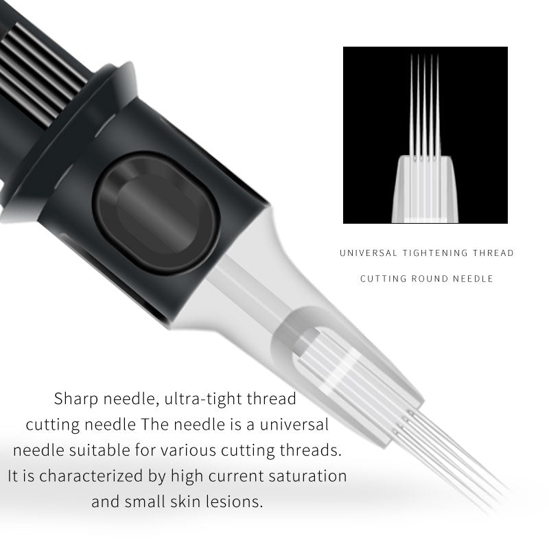 Tattoo Cartridge Needle 10PCS RL / M1 / ​​RM Professionelle halbpermanente Einweg-Augenbrauen-Lippen-Make-up-Nadeln für Tattoo-Maschinenstift