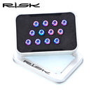 RISK 12PCS M5*10MM Bike Disc Brake Rotor Fixing Bolts TC4 Titanium Bicycle MTB Bike Ultralight Brake Screw Cycling Accessories