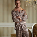 Xifenni Pajamas Male Satin Silk Sleepwear Men Long-Sleeve Pyjama Pants Sets Softness Faux Silk Pijama  20506