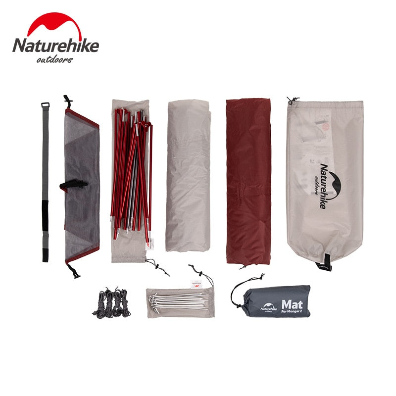 Naturehike Custom Mongar 1 2 3 Personen Wasserdichtes Doppellagiges Außenzelt Aluminiumstange Grau Ultraleicht Einzel Campingzelte Matte