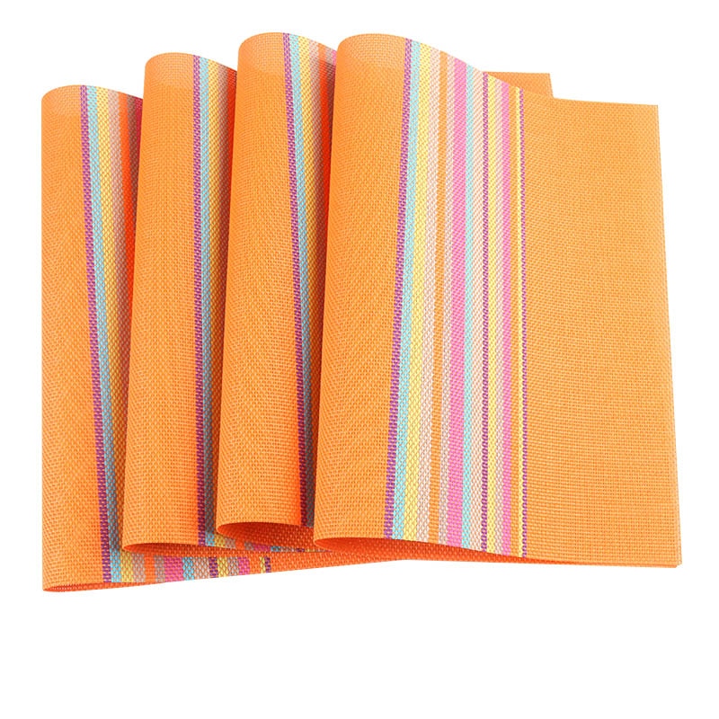 Home Decorative Table Mats PVC 45x30CM Table Placement Fashion Table Placemat Stain-resistant Table Pad Place Mat Set of 4PCS
