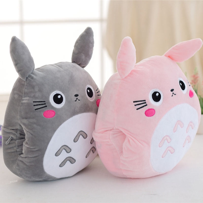 Totoro Plüschtier, süßes weiches Kissen mit Decke, 3-in-1-Anime-Figur, Geschenke für Kinder, Kinder, ein guter Helfer bei der Arbeitszeit