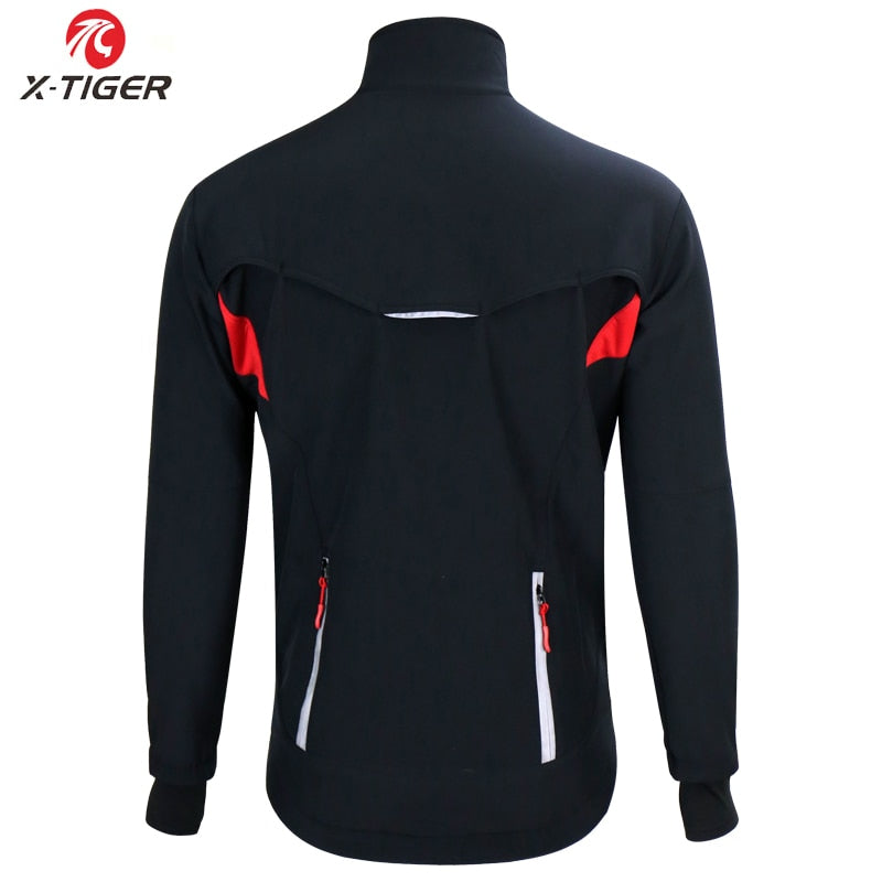 X-TIGER Winter Fleece Thermal Cycling Jacket Coat Windproof Bicycle Clothing Autumn Outdoors Sport Cycling Camping Hiking Jacket
