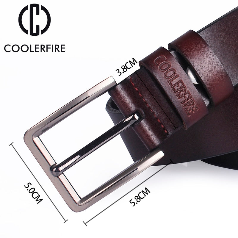 cowhide genuine leather belts for men brand male pin buckle jeans cowboy Mens Belts Luxury Designer High Quality  Leather belt