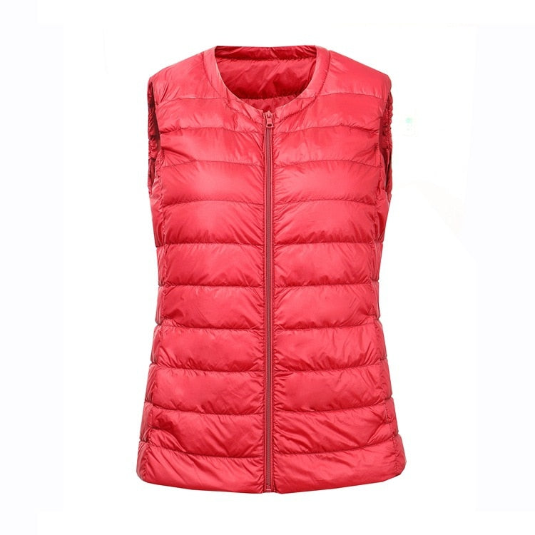 NewBang marca 6XL 7XL chaleco de gran tamaño para mujer chaleco cálido ultraligero para mujer portátil sin mangas forro cálido de invierno