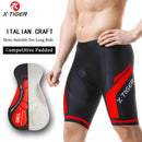 Pantalones cortos de Ciclismo X-TIGER Coolmax 5D Gel Pad a prueba de golpes MTB Road Bike Bibs Shorts Ropa Ciclismo pantalones cortos de bicicleta para hombres