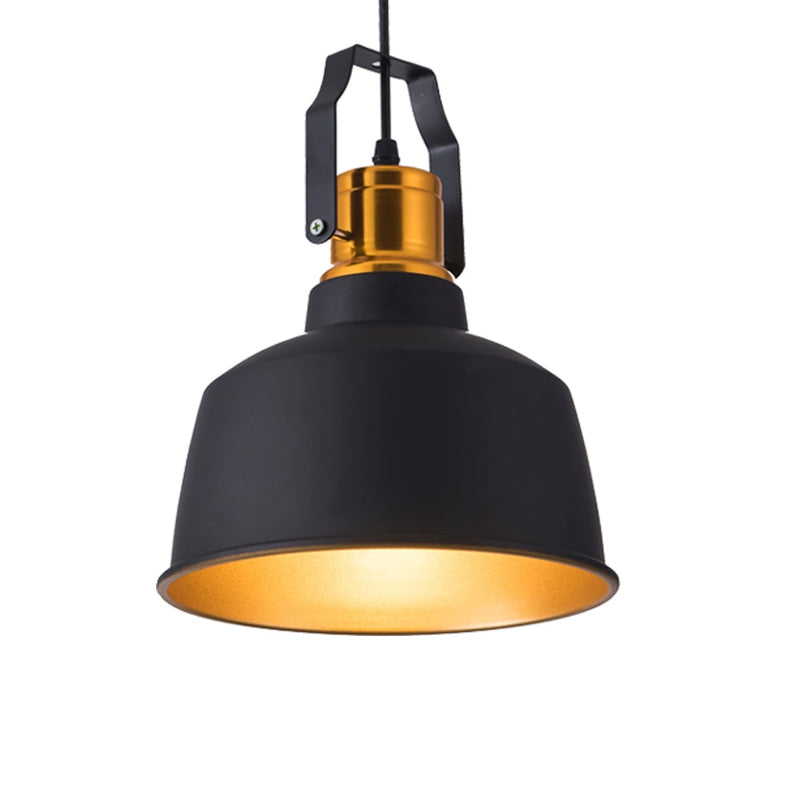 Industrial stye12W Aluminum vintage retro ceiling hanging light black led pendant lamp for dining restaurant bar lighting