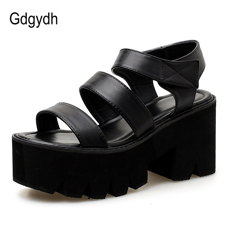 Gdgydh Gladiator Sandals For Women Platform Heels Hook Loop Ankle Strap ladies Casual Shoes Rome Style 2022 New Summer Drop Ship