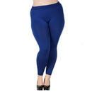Damen Übergröße Modal Nahtlose Leggings mit Hohem Bund Volle Länge Dehnbare Basic Knöchelleggings Einfarbig Lange Leggings-Hose