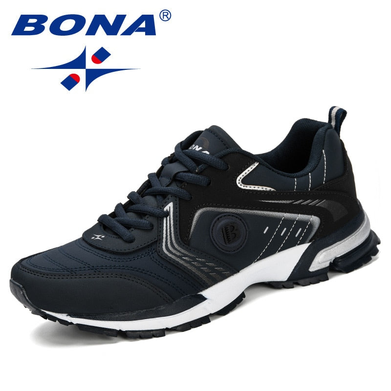 BONA, zapatillas para correr para hombre, zapatillas transpirables ligeras a la moda para exteriores, zapatillas deportivas con cordones para hombre, zapatillas para caminar y trotar, cómodas para hombre