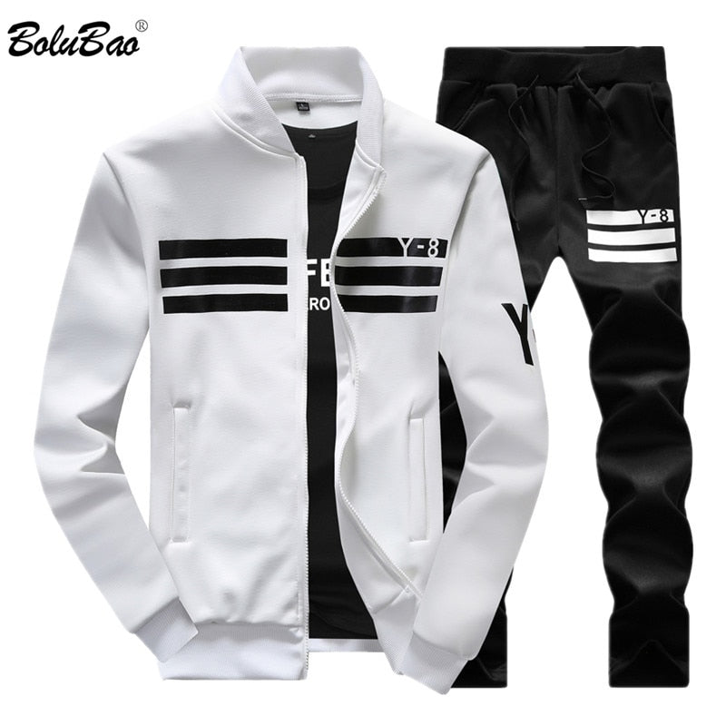 BOLUBAO Neue Herbst Männer Set Qualität Fleece Sweatshirt + Hosen Sporting Trainingsanzüge Herren Survêtement Sportswear Männlicher Trainingsanzug