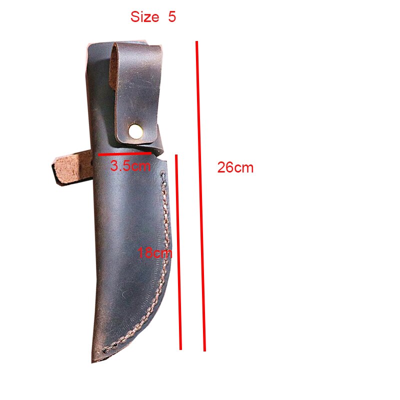 10-18cm Customized handmade manual first layer Crazy horse cowhide Fruit knife sheath, scabbard chef knife cover case