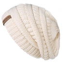 FURTALK Beanie Winter Hats for Women Knitted Slouchy Beanie Hat with Velvet Ladies Warm Winter Cap Korean Red Black Yellow Cap