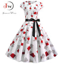 Pumpkin Print Halloween Women 2022 Summer O Neck Short Sleeve Party Robe Femme Elegant Vintage Dresses