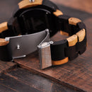 BOBO BIRD Ultra Thin Men Watch Original Wood Watches 2 Time Zone Display Quartz Wristwatch horloges mannen