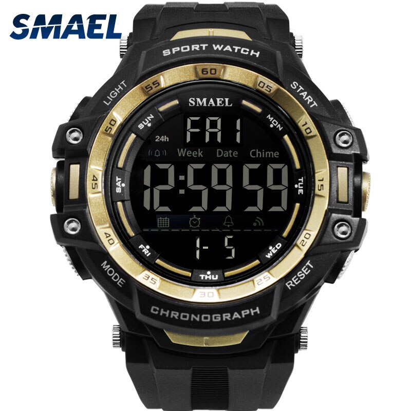 Relojes para hombre Luz LED digital Reloj SMAEL Shock Montre Relojes militares para hombre Marca superior de lujo 1350 Relojes de pulsera digitales Deportes