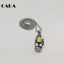 2021 New 2 tone 316L Stainless steel Buddhsim Buddha hand pendant necklace mens religion Buddha Buddhism necklace religious