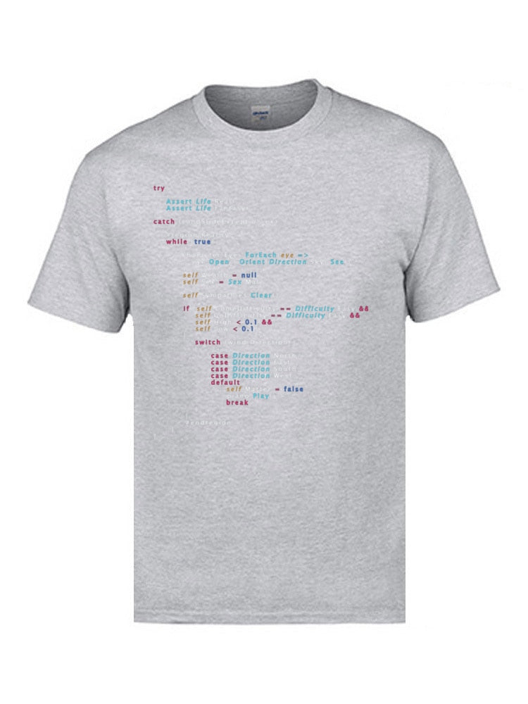 Colored Code Programming JS Men T Shirts Senior IT Engineer SCJP Programmer 100% Cotton Tee Shirts Keyboardman Workday