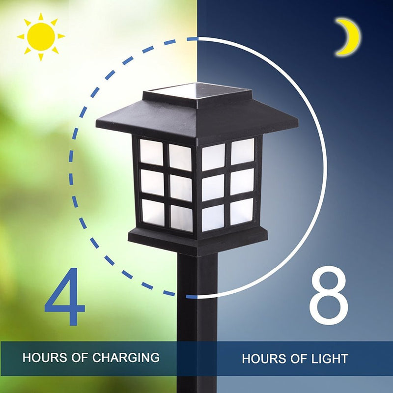 2/4/6/8pcs LED Solar Pathway Lights Wasserdichte Outdoor-Solarlampe für Garten/Landschaft/Hof/Terrasse/Einfahrt/Gehwegbeleuchtung