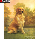 HOMFUN Diamond Embroidery DIY Diamond Painting Cross Stitch Kit "Animal dog" 5D Needlework Diamond Home Decoration A18631