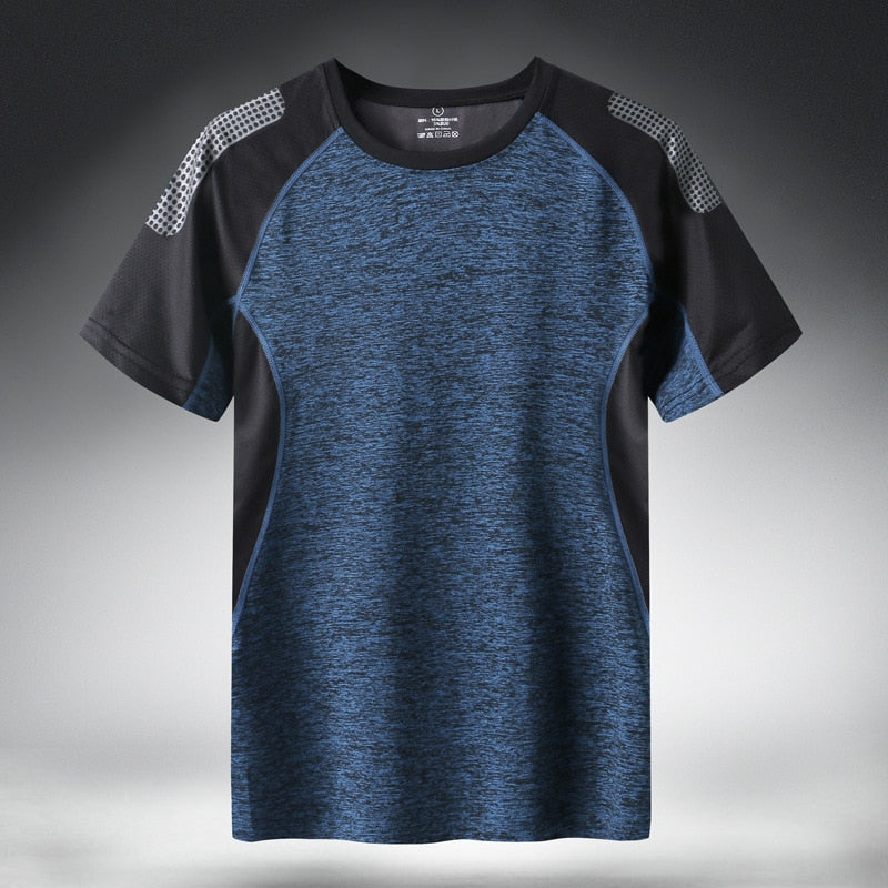 Quick Dry Sport T Shirt Men 2023 Short Sleeves Summer Casual Cotton Plus Asian Size M-5XL 6XL 7XL Top Tees GYM Tshirt Clothes