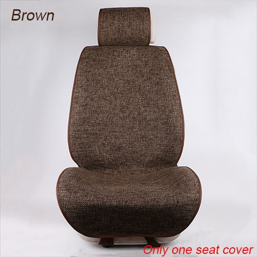 Slim Design Front Car Seat Covers/Universal linen seat cushion cover protection Auto Seat Fit Interior Accessories