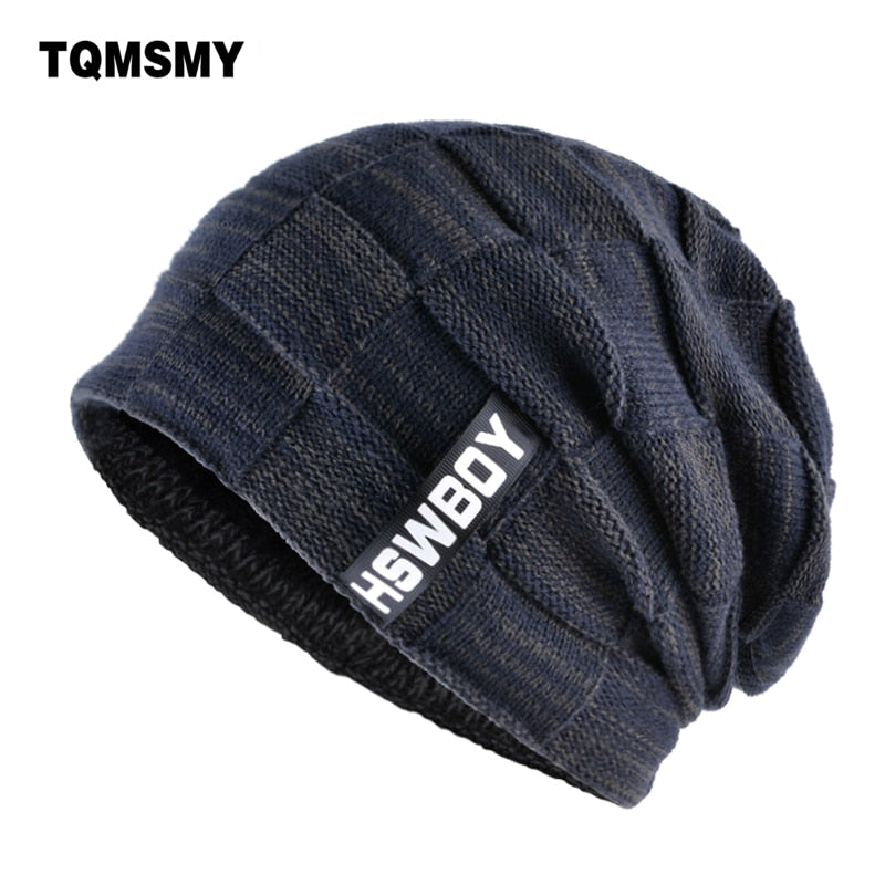 TQMSMY Brand bone men's Winter Hat knitted wool beanies men Hip-Hop capTurban Caps Skullies Balaclava Hats For women gorros