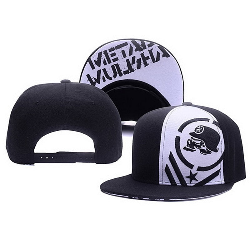 Unisex Letter Embroidery Baseball Cap Women Outdoor Sports Sun Flat Hat Men Fashion Metal Mulisha Hip Hop Snapback Caps CP0123