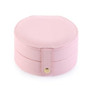 New Portable Leather Jewelry Box Princess European Korean Simple Small Mini Earrings Rings Storage Case Hot Sell
