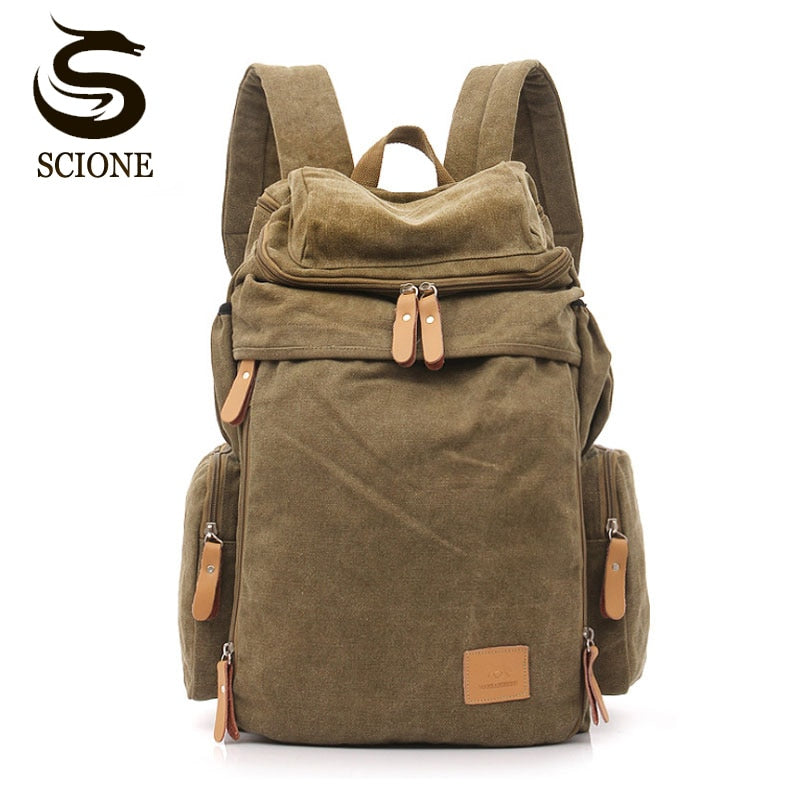 Mochila informal de alta calidad para hombre, mochila de lona a la moda para estudiantes, bolso de hombro escolar, mochila para ordenador portátil, mochilas de viaje grandes coreanas