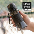 350ml UZSPACE Water Bottles BPA Free Protein Shaker Child Portable Leakproof Sports Drinkware Outdoor Eco-friendly Tritan Bottle