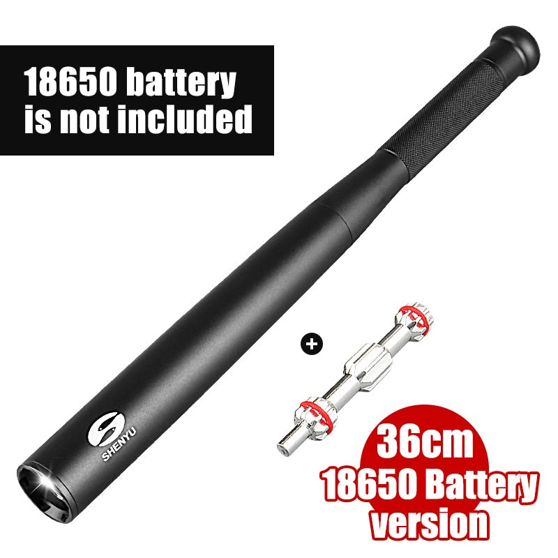 SHENYU Baseball Bat LED Flashlight 450 Lumens Super Bright Baton Torch for Emergency and Self Defense